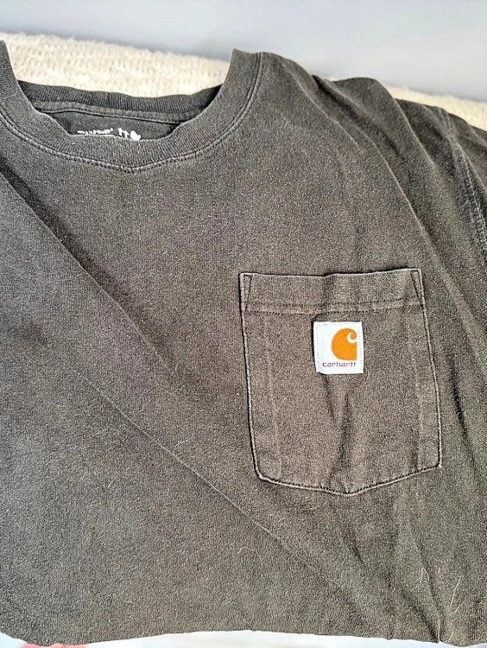 Carhartt K87 Loose Fit Heavyweight Short-Sleeve Pocket T-Shirt Grey/Green L